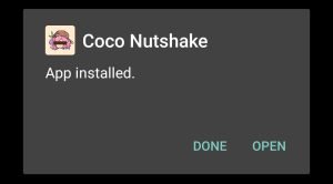 Coconut Shake successfully installed
