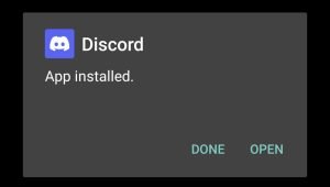 Discord successfully installed