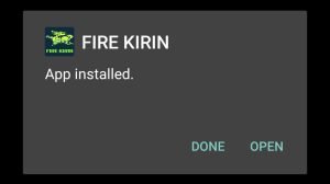 Fire Kirin successfully installed
