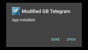 GB Telegram successfully installed