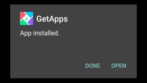 GetApps successfully installed