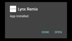 Lynx Remix successfully installed