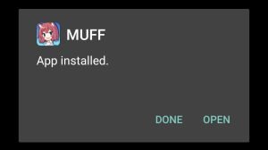 Muff successfully installed