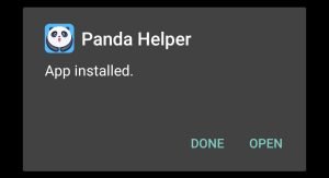 Panda Helper successfully installed