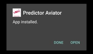 Predictor Aviator successfully installed