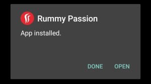 Rummy Passion successfully installed
