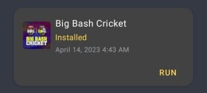 Big Bash Cricket sucessfully installed
