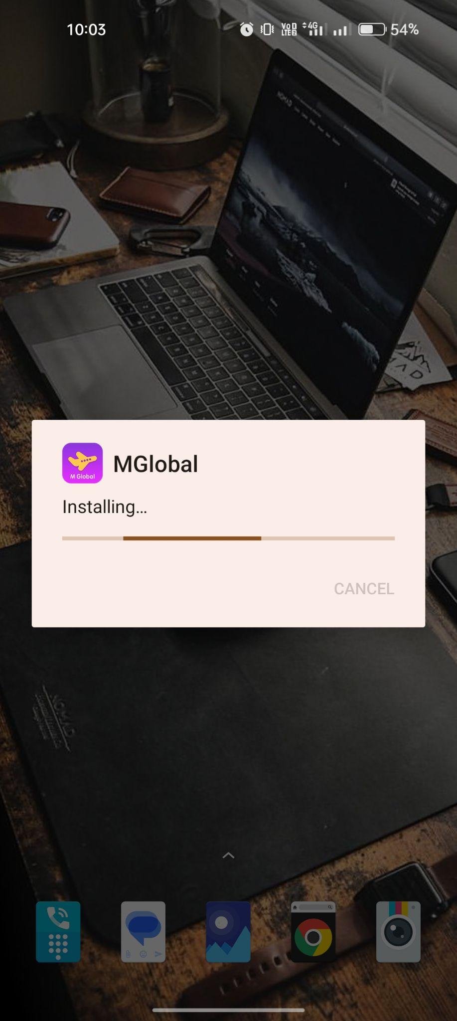 MGlobal Live apk installing