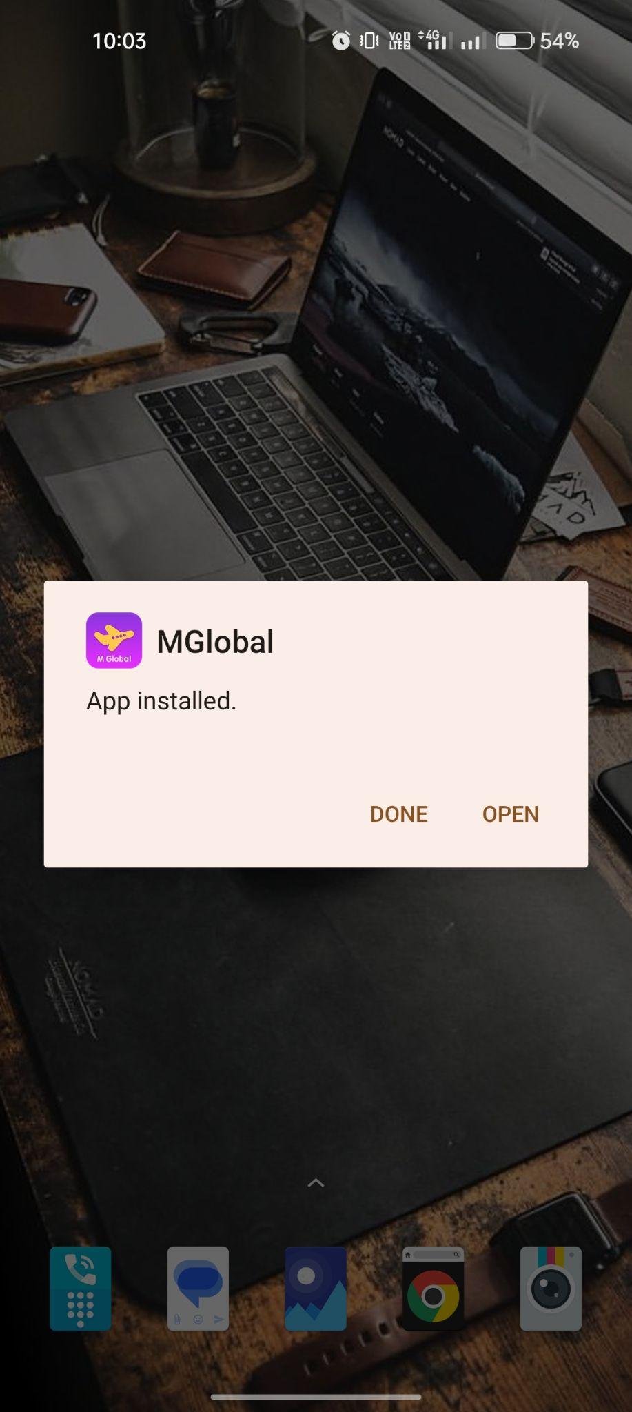 MGlobal Live apk installed