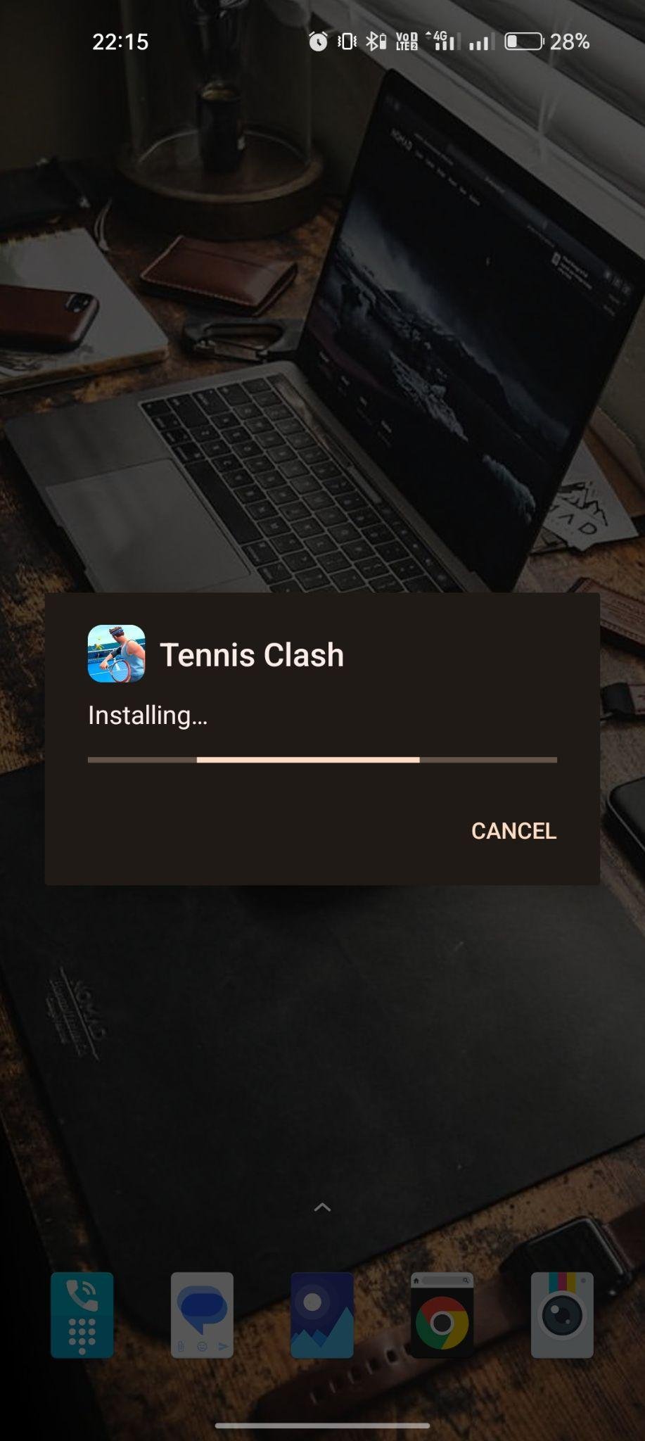 Tennis Clash apk installing