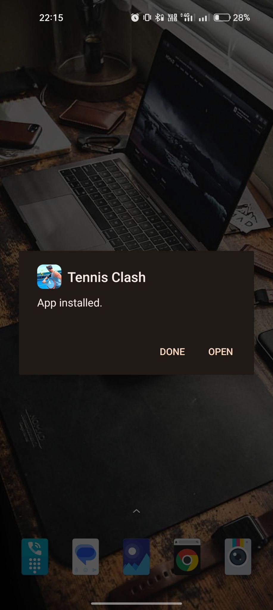 Tennis Clash apk installed