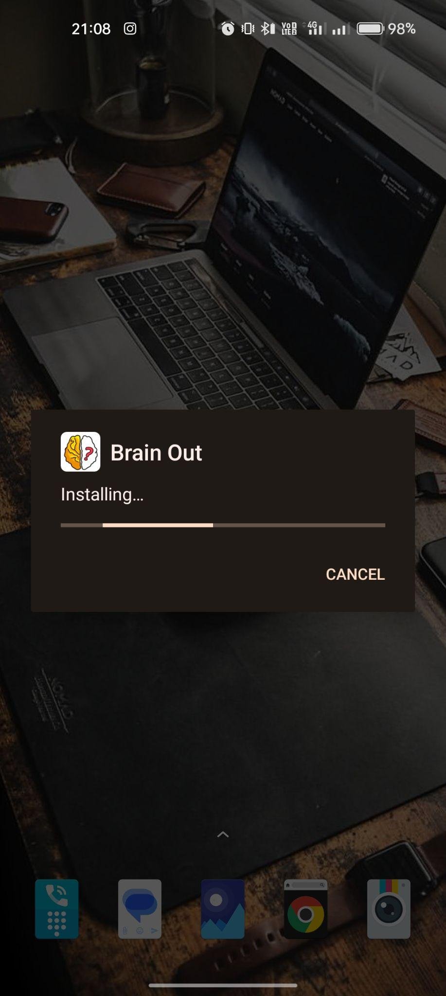 Brain Out apk installing