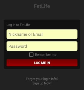 log into FetLife App