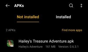 locate Hailey's Treasure Adventure for installation