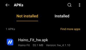 locate HainoFit APK for installation