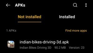 locate Indian Bikes Driving 3D APK in Downloads