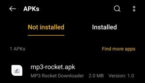 locate MP3 Rocket file in your device