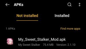 locate My Sweet Stalker MOD APK in File Manager