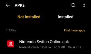 find Nintendo Switch Online APK for installation