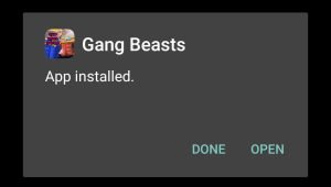 Gang Beasts successfully installed