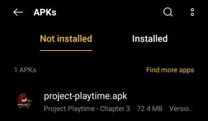 find Project Playtime APK for installation