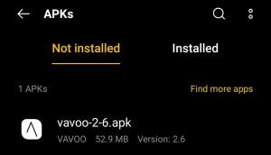 locate VAVOO TV Apk in your Downloads
