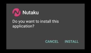 tap Install and start Nutaku installation