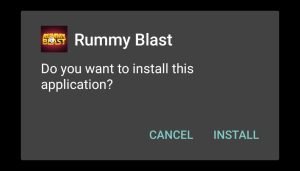 start installing Rummy Blast APK