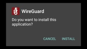 start installing WireGuard