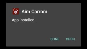Aim Carrom successfully installed