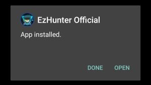 EZ Hunter FC successfully installed