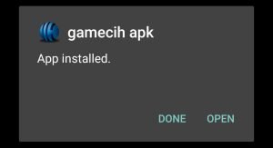 GameCIH successfully installed