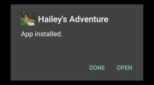 Hailey's Treasure Adventure successfully installed