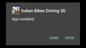 Indian Bikes Driving 3D successfully installed
