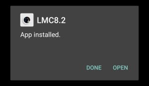 LMC8.2 successfully installed