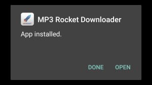 MP3 Rocket successfully installed