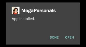 MegaPersonals successfully installed
