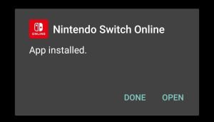 Nintendo Switch Online successfully installed