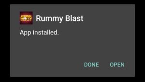 Rummy Blast successfully installed