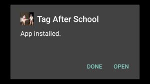 Tag After School successfully installed