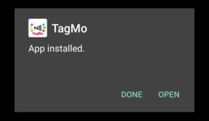 TagMo successfully installed