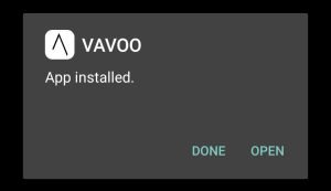 VAVOO TV successfully installed