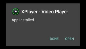 XPlayer successfully installed