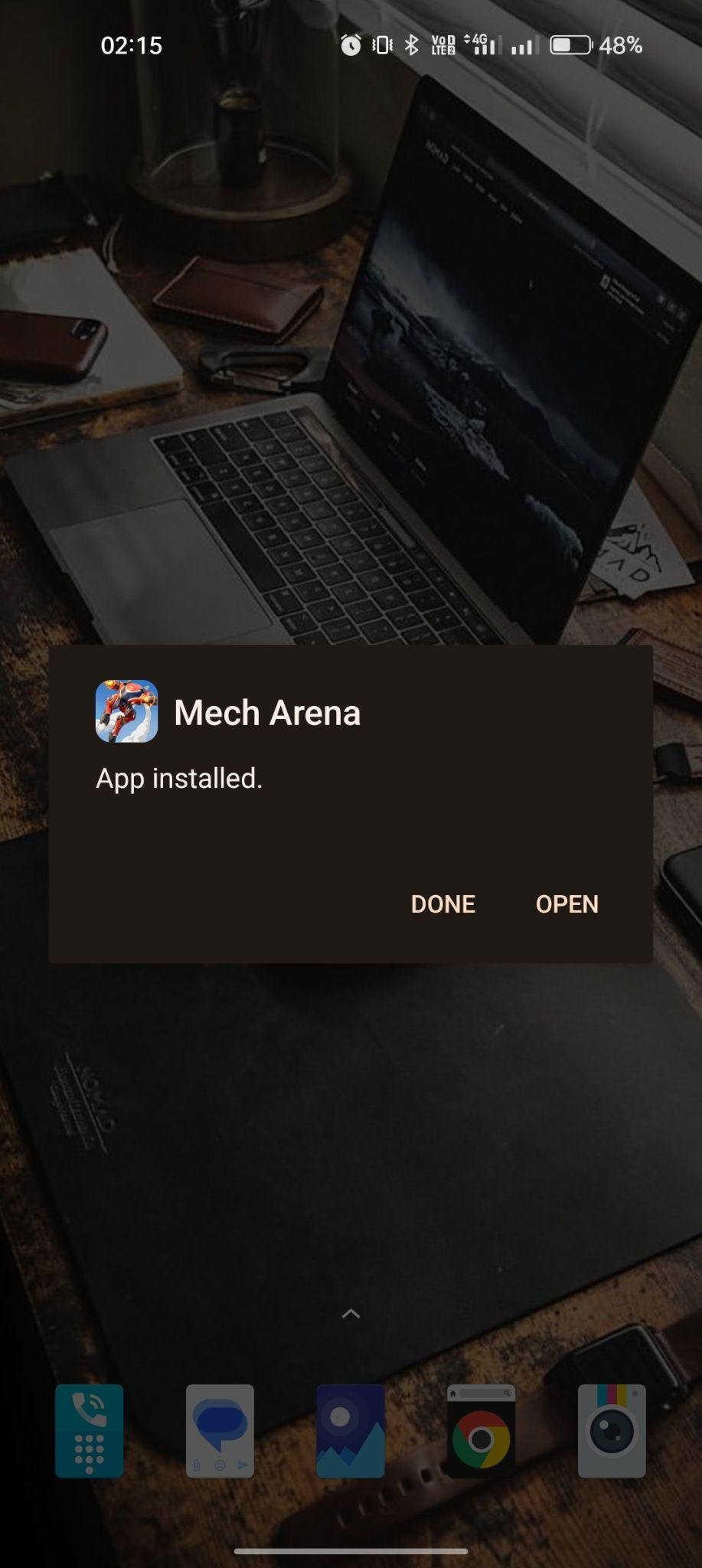 Mech Arena apk installed