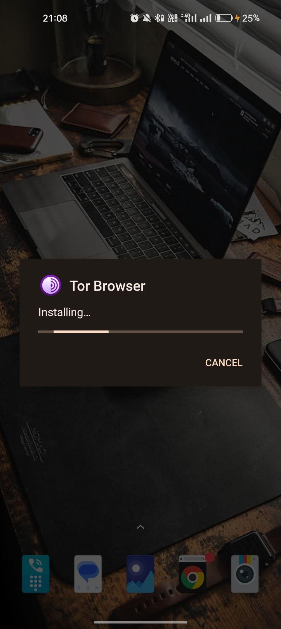 TOR Browser apk installing