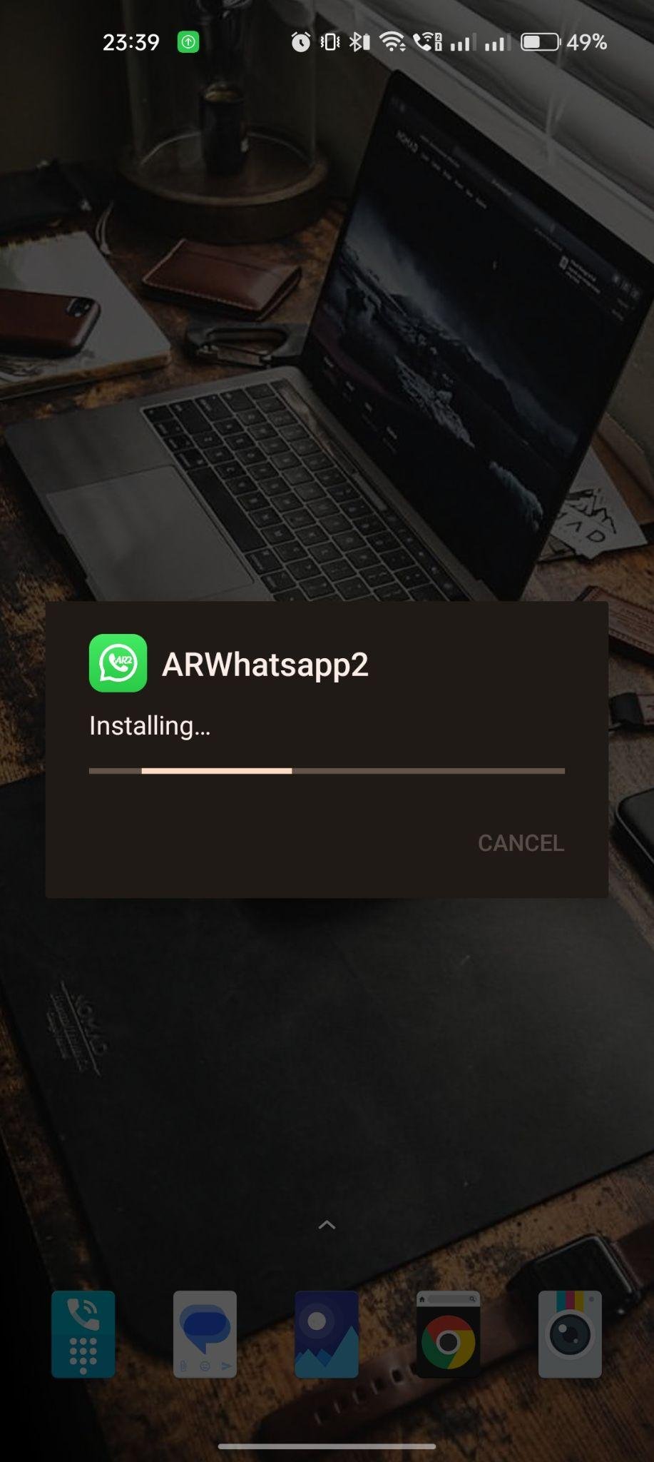 ARWhatsApp apk installing