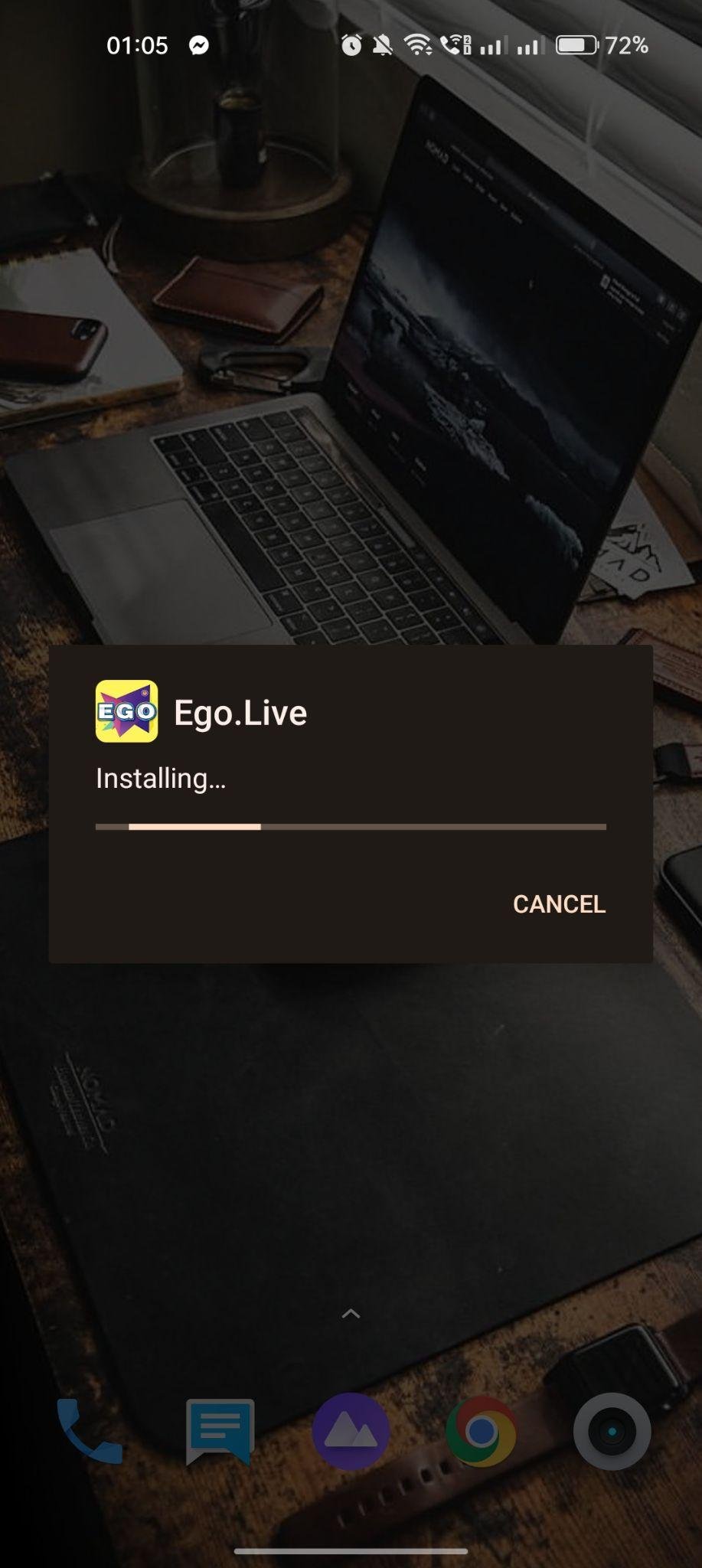 Ego.Live apk installing