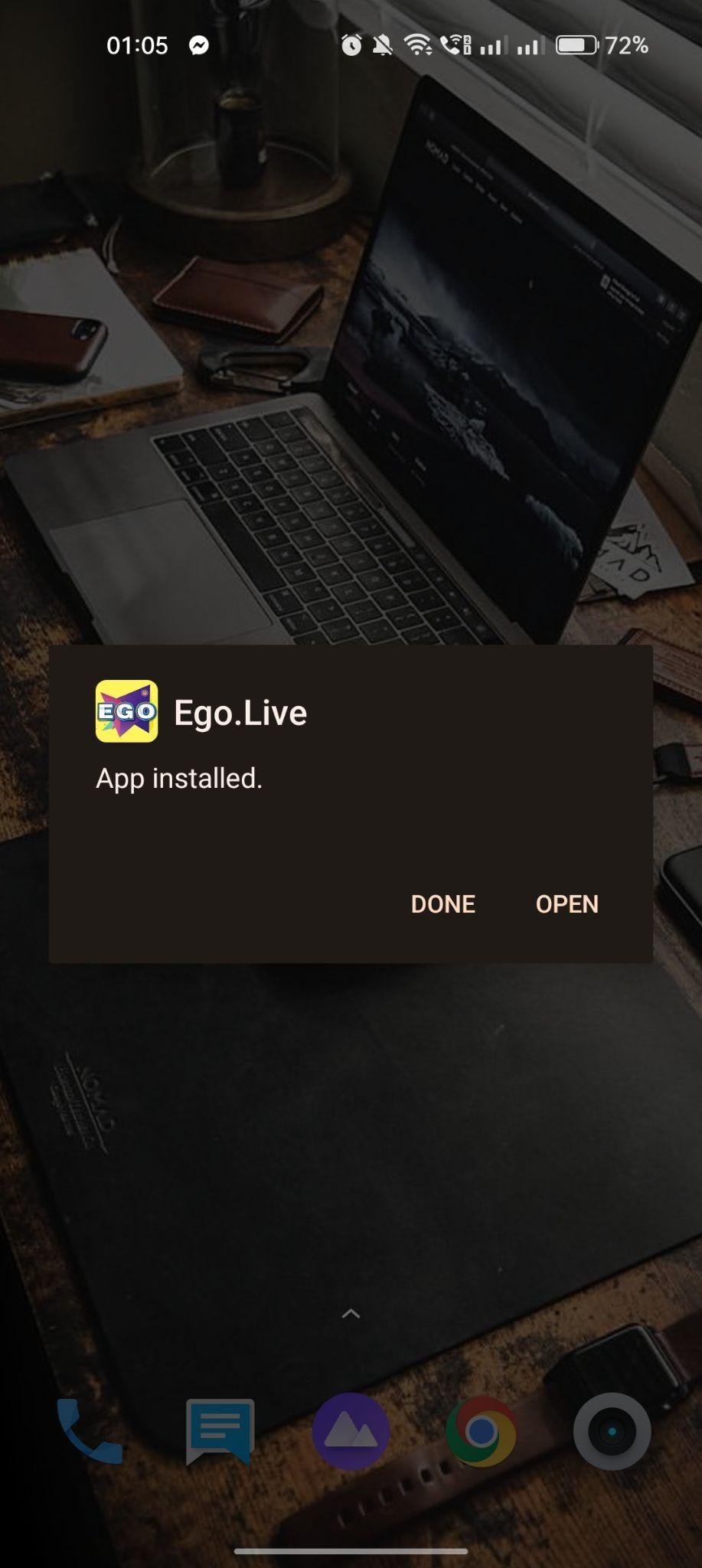 Ego.Live apk installed