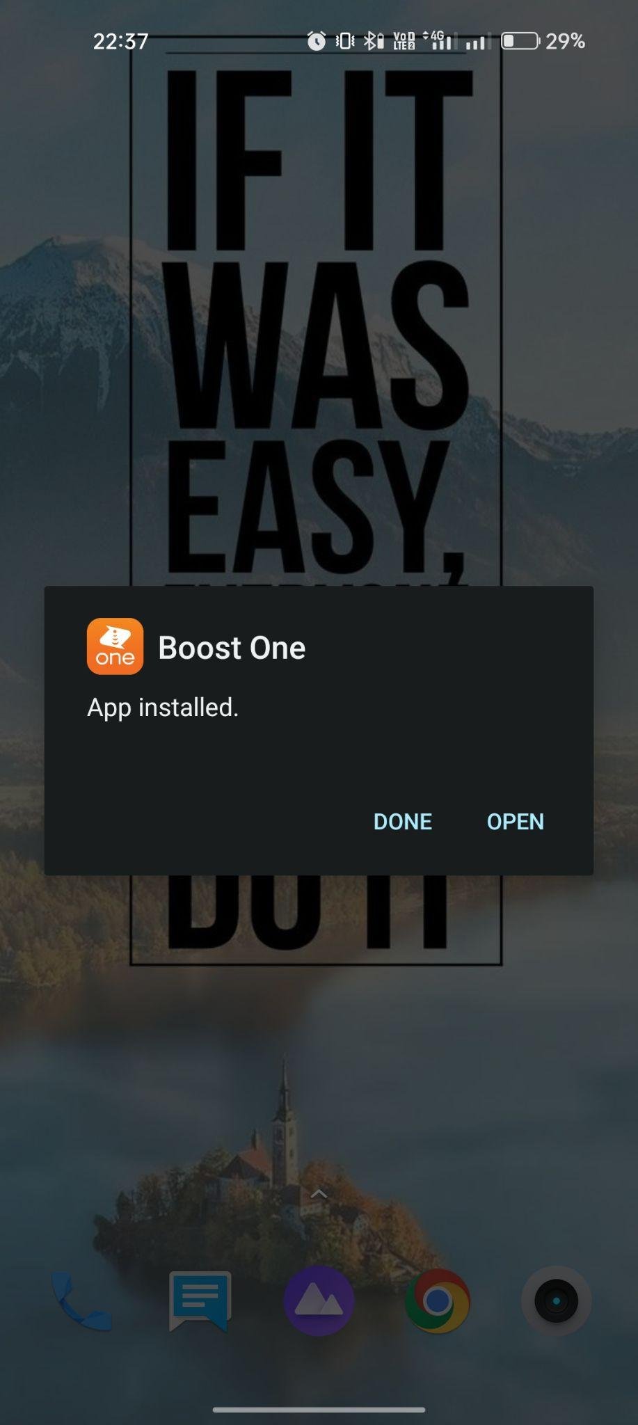 BoostOne apk installed