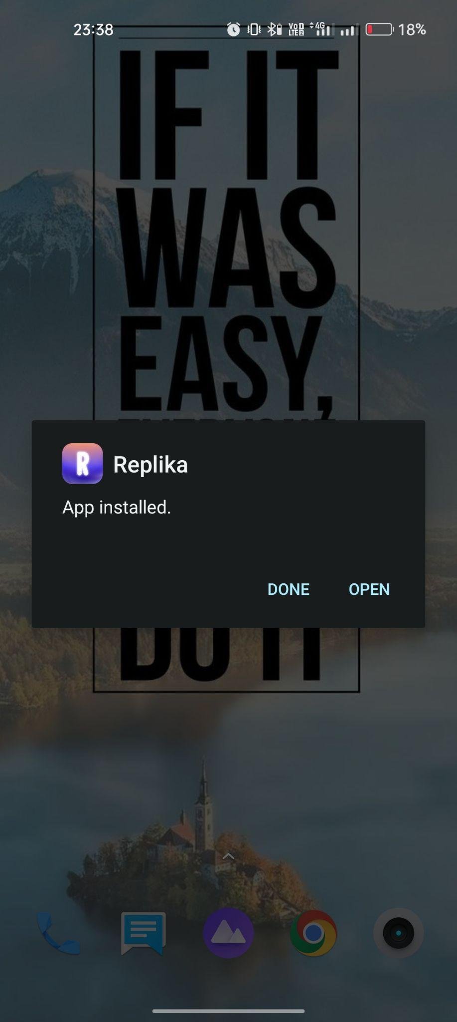 Replika apk installed
